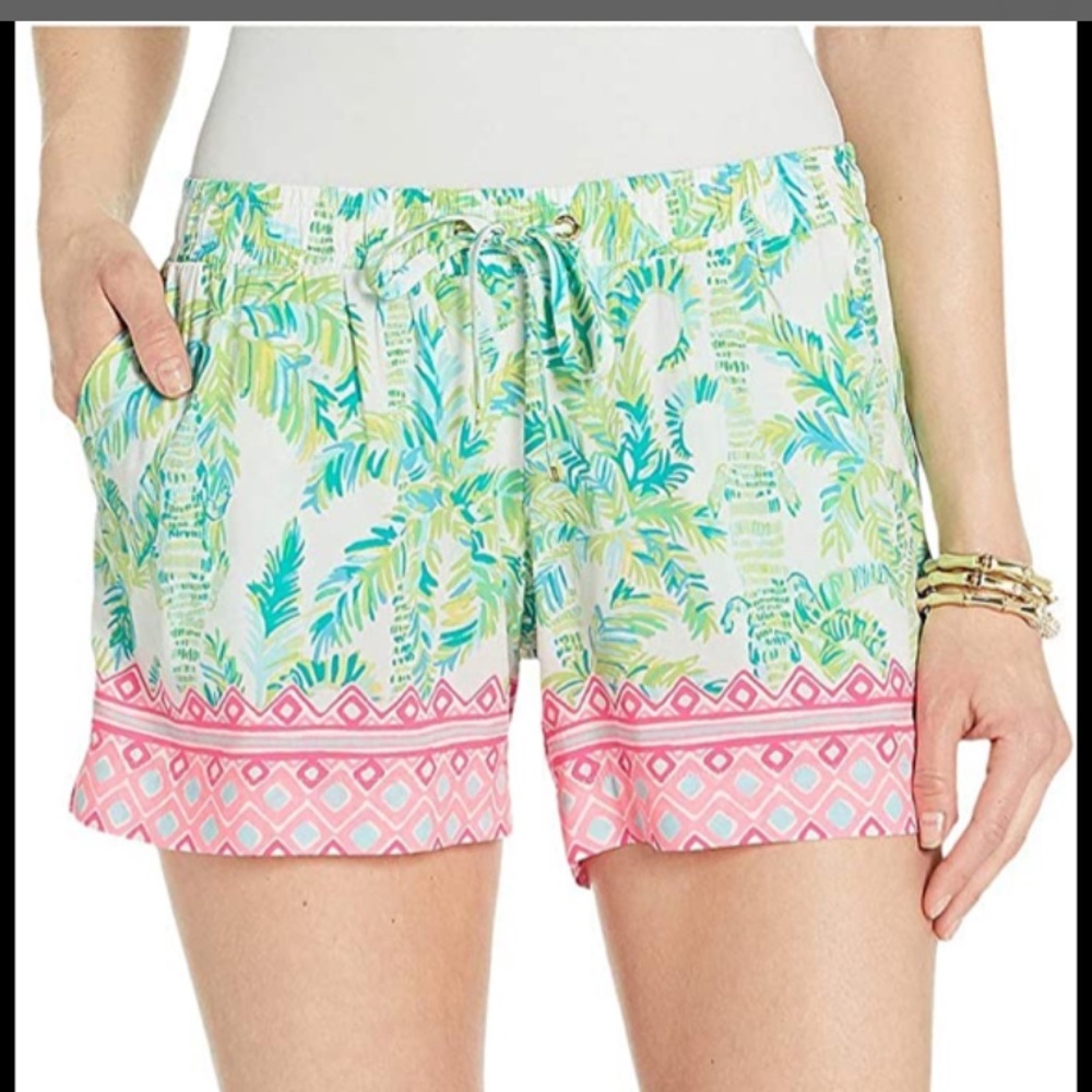 Lilly Pulitzer Katia Shorts Keep Palm Print